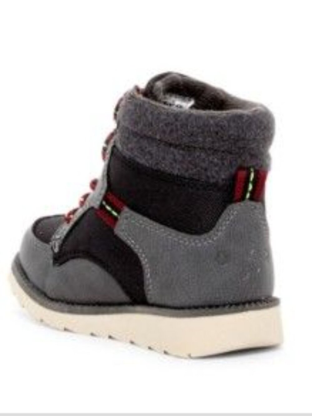 OshKosh B'gosh Toddler Boys Shoes Boots Hunter Grey Casual Fall Winter Sz 6 6T - Picture 10 of 14